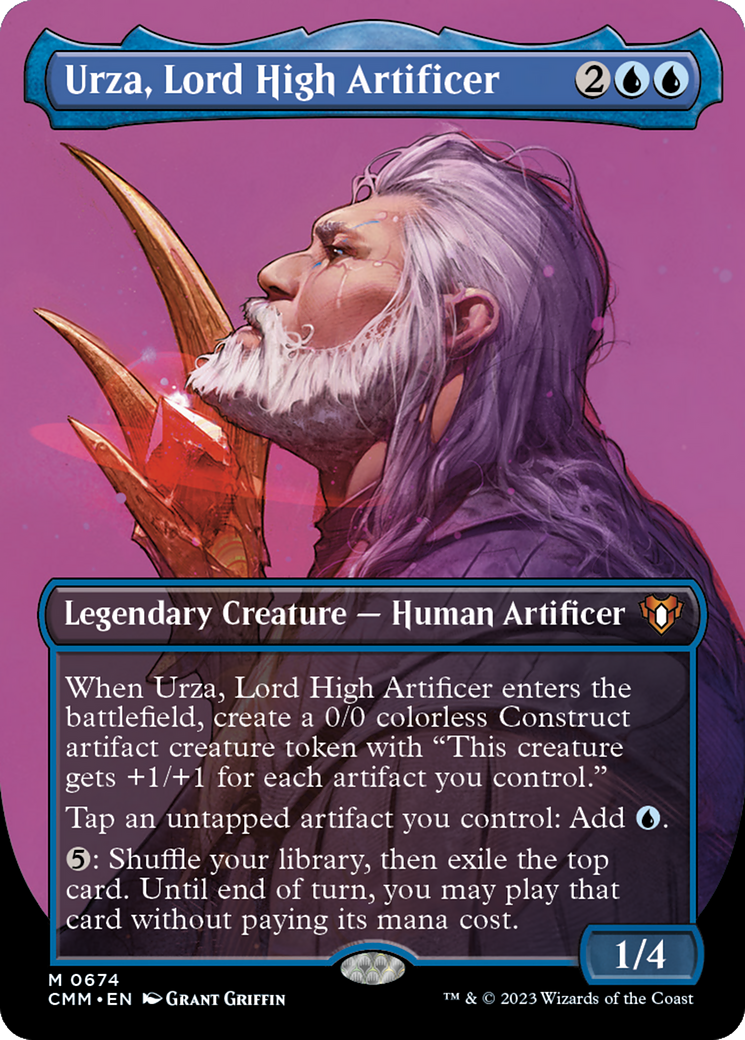 Urza, Lord High Artificer (Borderless) (CMM-674)  - Commander Masters