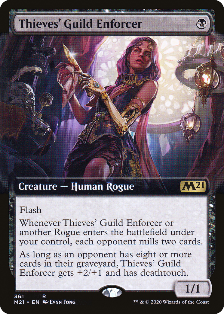 Thieves' Guild Enforcer (Extended Art) (M21-361)  - Core Set 2021: (Extended Art)