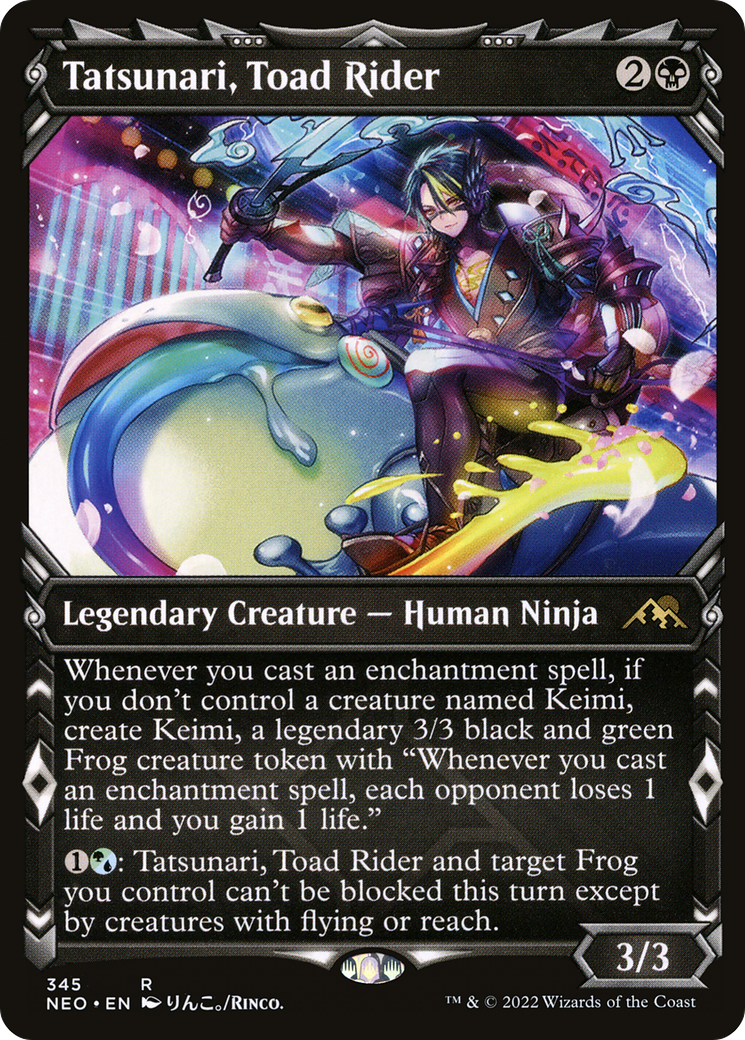Tatsunari, Toad Rider (Showcase) (NEO-345)  - Kamigawa: Neon Dynasty: (Showcase)