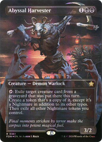 Abyssal Harvester (Borderless) (Mana Foil) (FDN-381)  Foil - Foundations