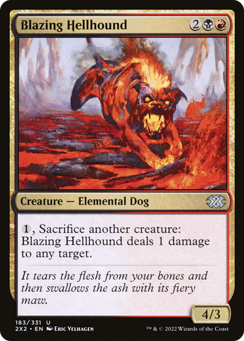 Blazing Hellhound (2X2-183)  - Double Masters 2022