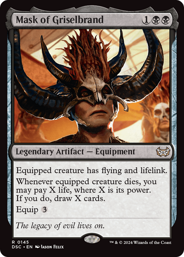 Mask of Griselbrand (DSC-145)  - Duskmourn: House of Horror Commander
