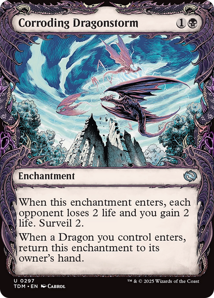 Corroding Dragonstorm (Showcase) (TDM-297)  Foil - Tarkir: Dragonstorm: (Showcase, enchantment)