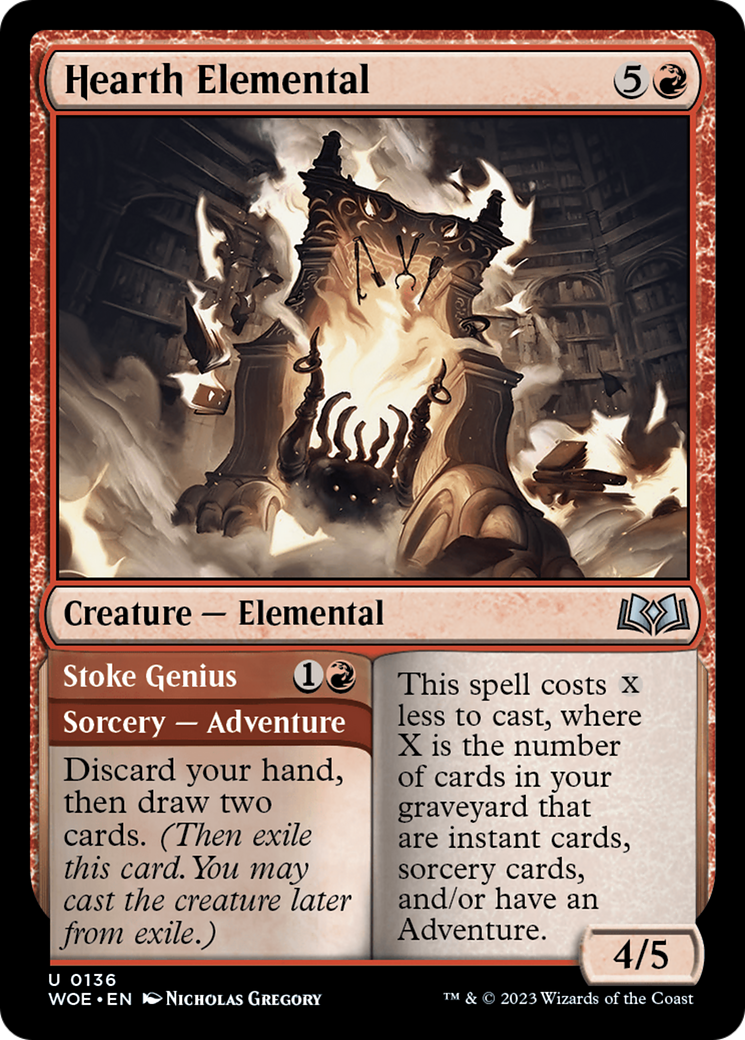 Hearth Elemental (WOE-136)  - Wilds of Eldraine