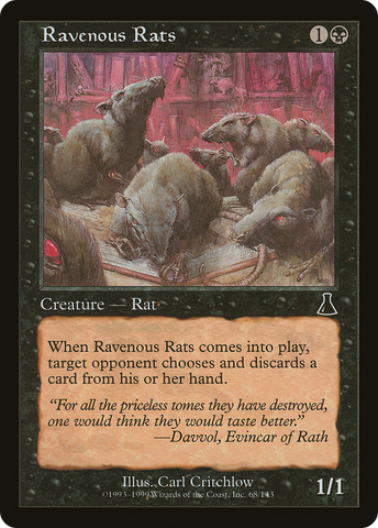 Ravenous Rats (UDS-068)  Foil - Urza's Destiny