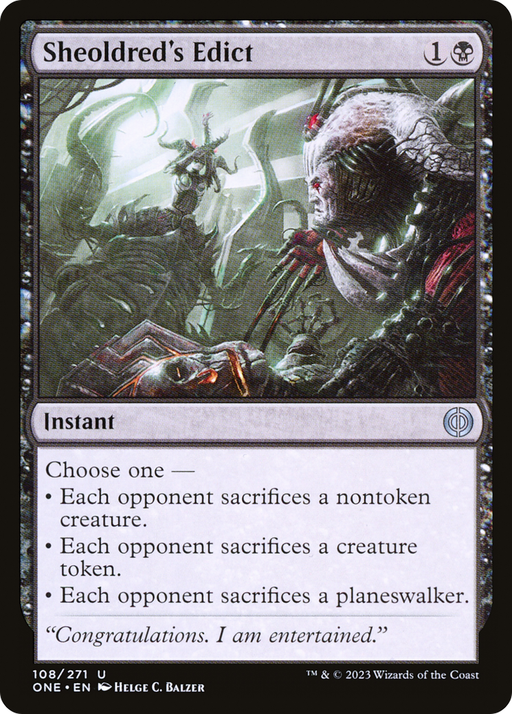 Sheoldred's Edict (ONE-108)  Foil - Phyrexia: All Will Be One