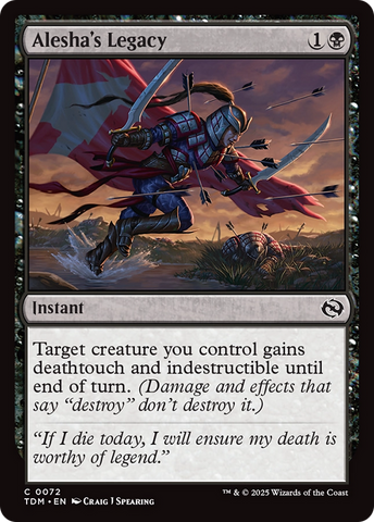 Alesha's Legacy (TDM-072)  Foil - Tarkir: Dragonstorm