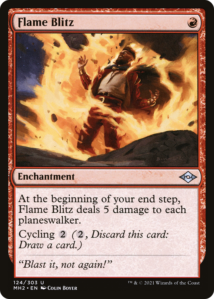 Flame Blitz (MH2-124)  Foil - Modern Horizons 2