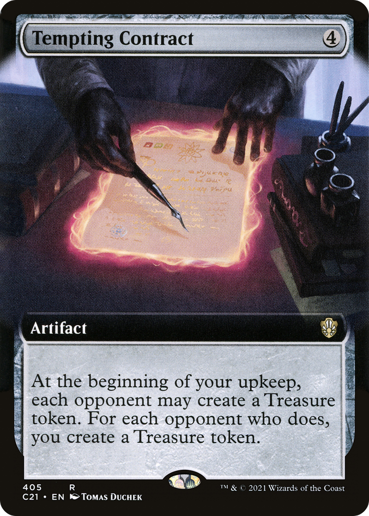 Tempting Contract (Extended Art) (C21-405)  - Commander 2021: (Extended Art)