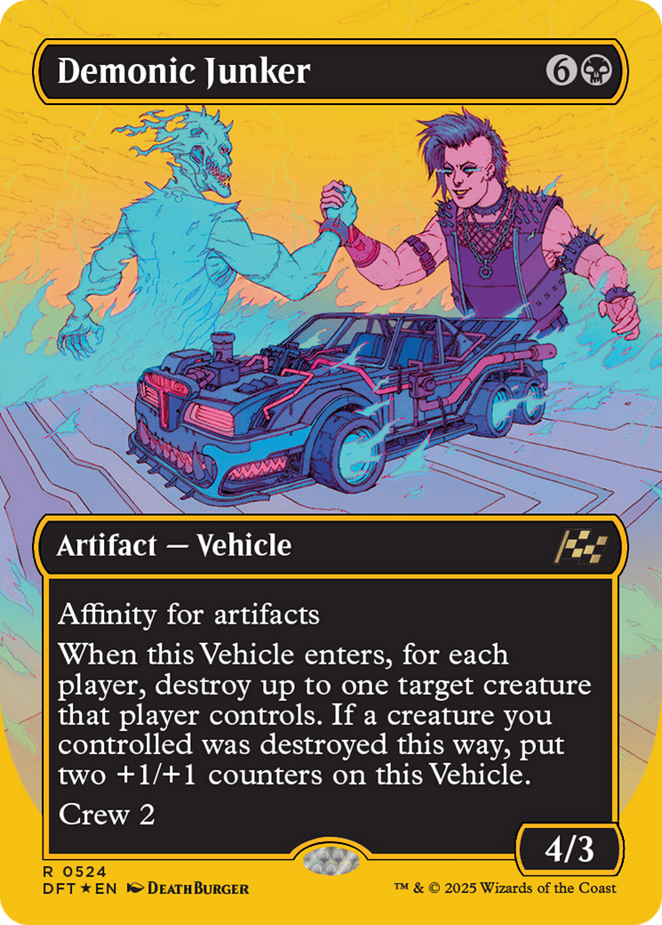 Demonic Junker (Borderless) (First-Place Foil) (DFT-524)  Foil - Aetherdrift