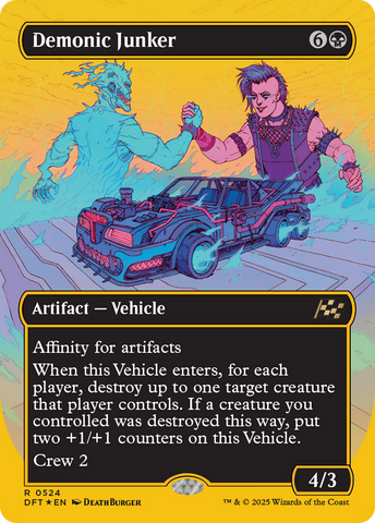 Demonic Junker (Borderless) (First-Place Foil) (DFT-524)  Foil - Aetherdrift