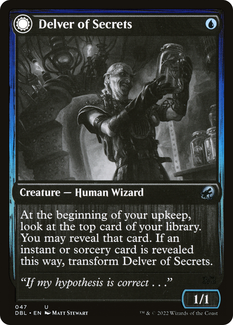 Delver of Secrets (DBL-047)  - Innistrad: Double Feature: (Double Faced Transform)
