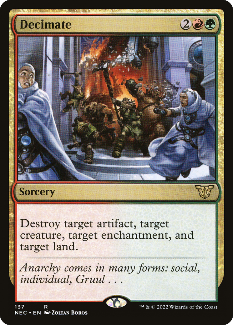 Decimate (NEC-137)  - Neon Dynasty Commander