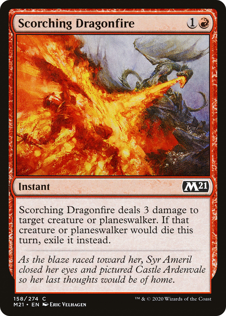 Scorching Dragonfire (M21-158)  Foil - Core Set 2021