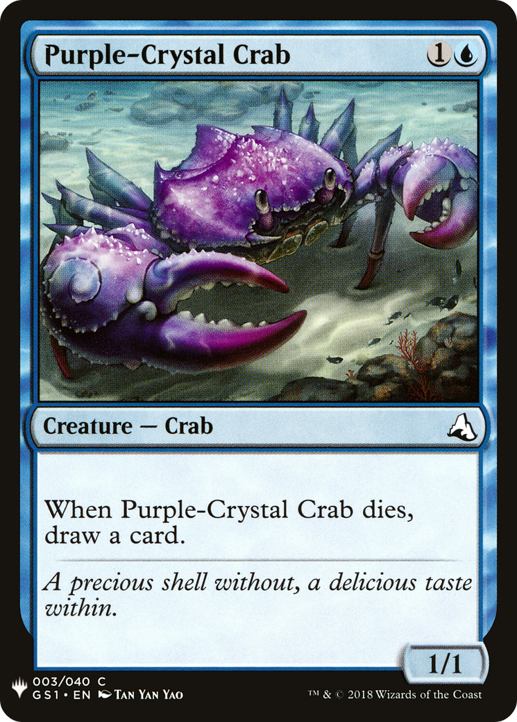 Purple-Crystal Crab (LIST-003)  - The List