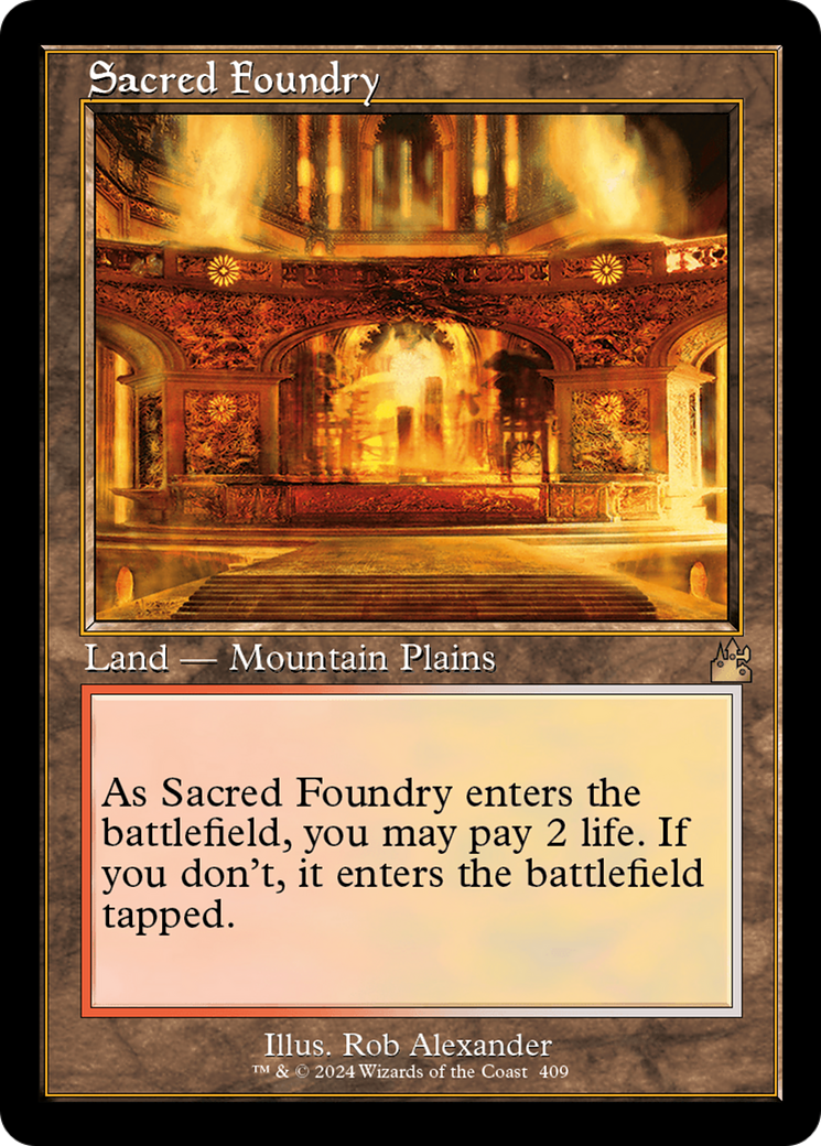 Sacred Foundry (Retro Frame) (RVR-409)  Foil - Ravnica Remastered