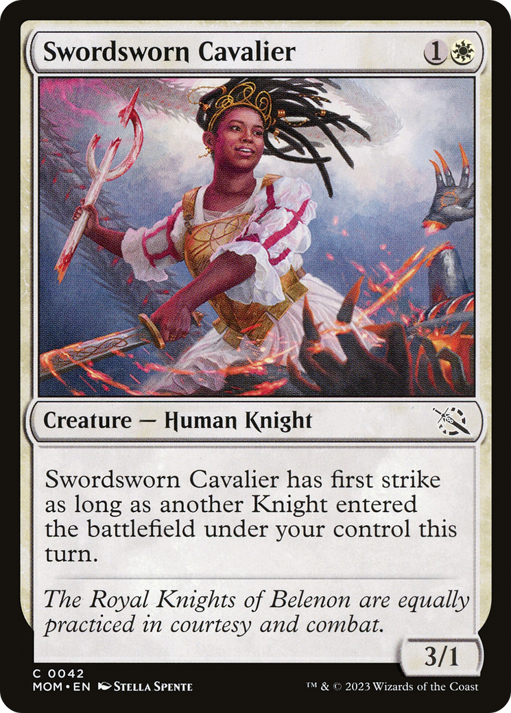 Swordsworn Cavalier (MOM-042) - March of the Machine Foil