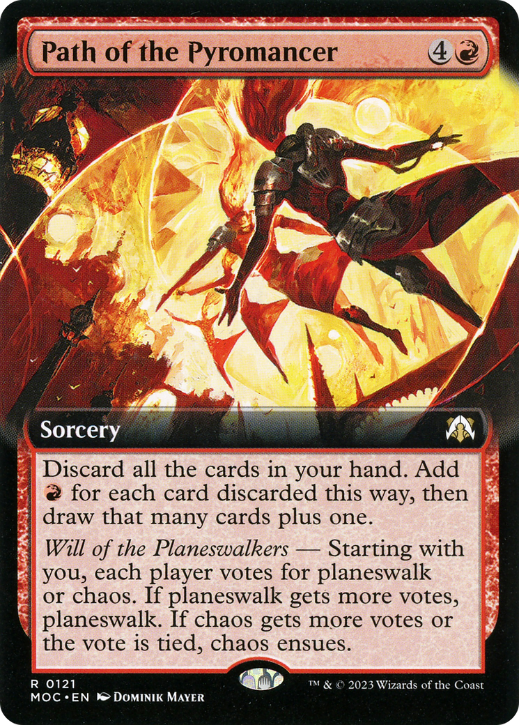 Path of the Pyromancer (Extended Art) (MOC-121)  Foil - March of the Machine Commander: (Extended Art)