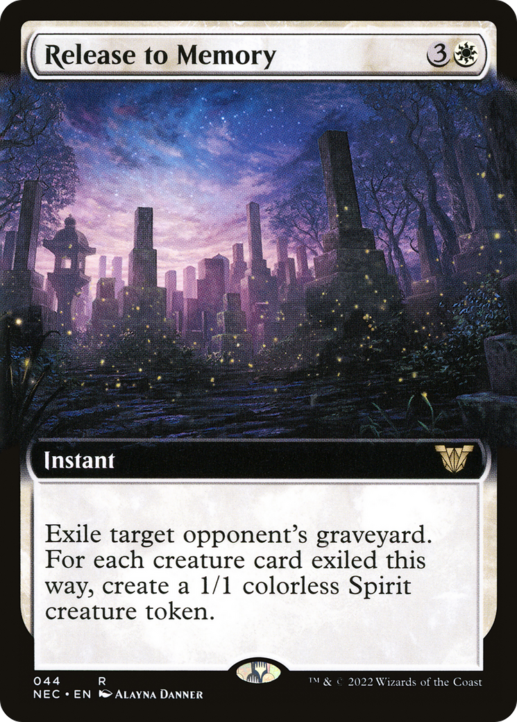 Release to Memory (Extended Art) (NEC-044) - Neon Dynasty Commander: (Extended Art)