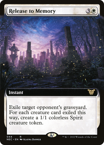 Release to Memory (Extended Art) (NEC-044)  - Neon Dynasty Commander: (Extended Art)
