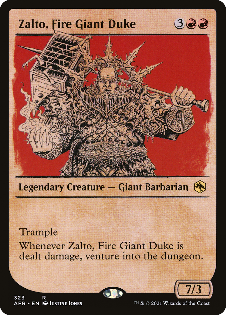 Zalto, Fire Giant Duke (Showcase) (AFR-323) - Adventures in the Forgotten Realms: (Showcase) Foil