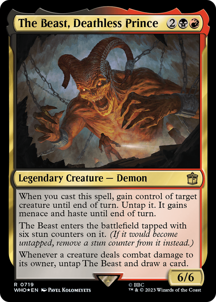 The Beast, Deathless Prince (Surge Foil) (WHO-719)  Foil - Doctor Who