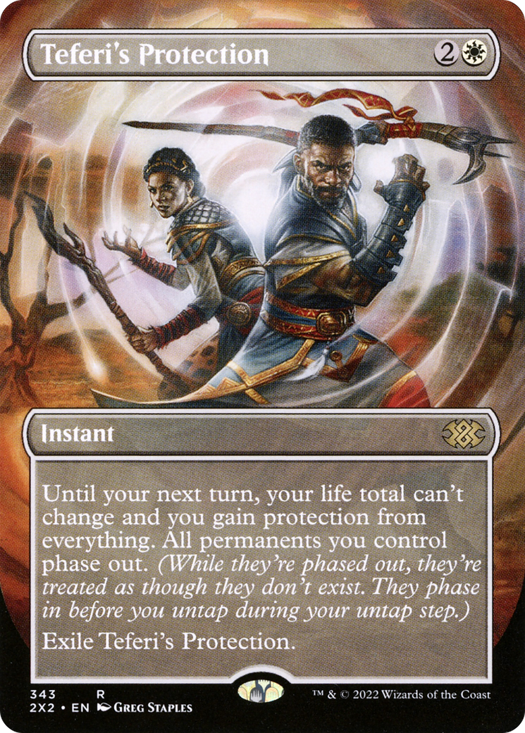Teferi's Protection (Borderless) (2X2-343)  - Double Masters 2022