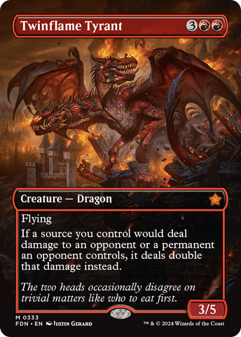 Twinflame Tyrant (Borderless) (FDN-333)  Foil - Foundations