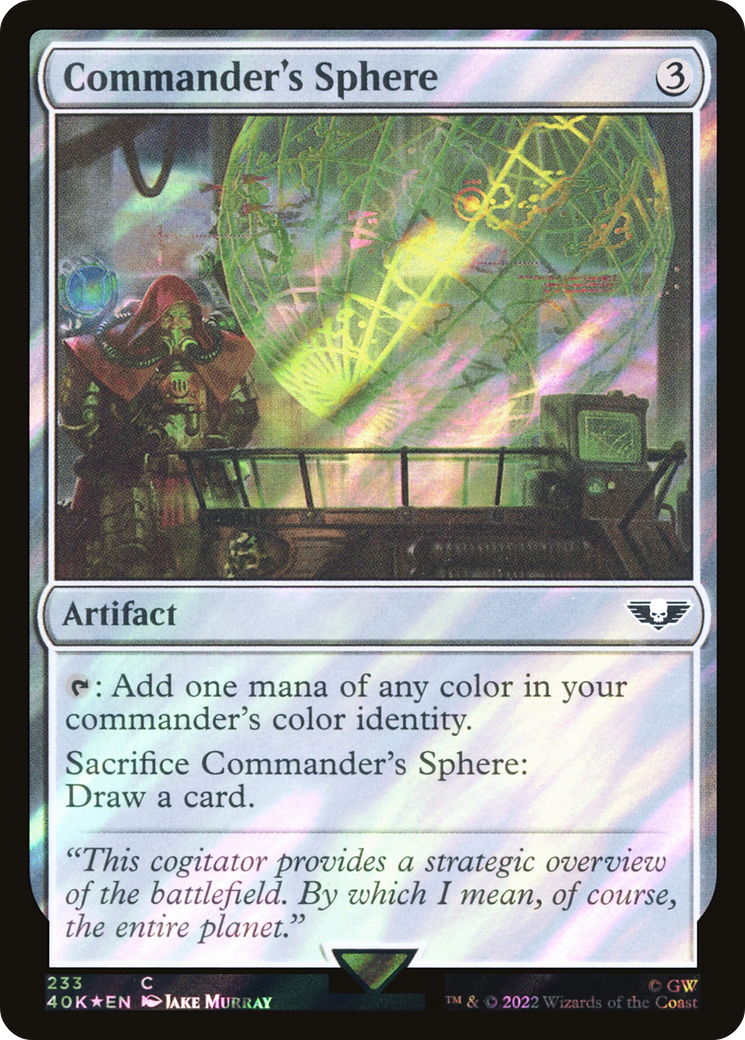 Commander's Sphere (233) (Surge Foil) (40K-233) - Warhammer 40,000 Commander Foil