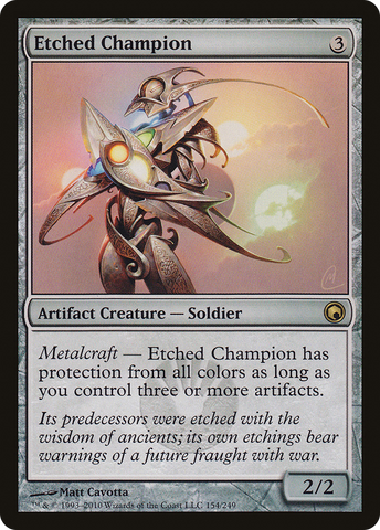 Etched Champion (SOM-154)  - Scars of Mirrodin