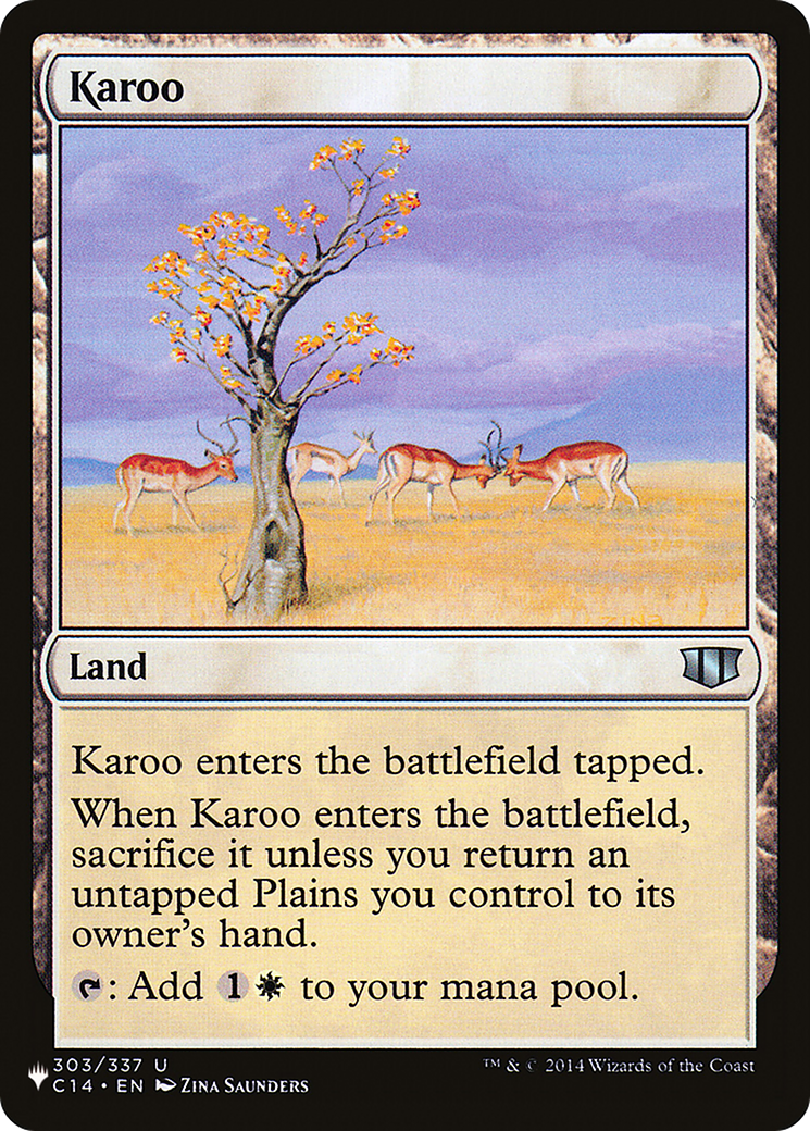 Karoo (C14) (LIST-303/337)  - The List