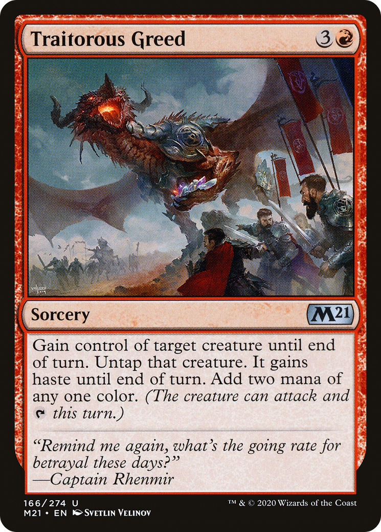 Traitorous Greed (M21-166)  Foil - Core Set 2021