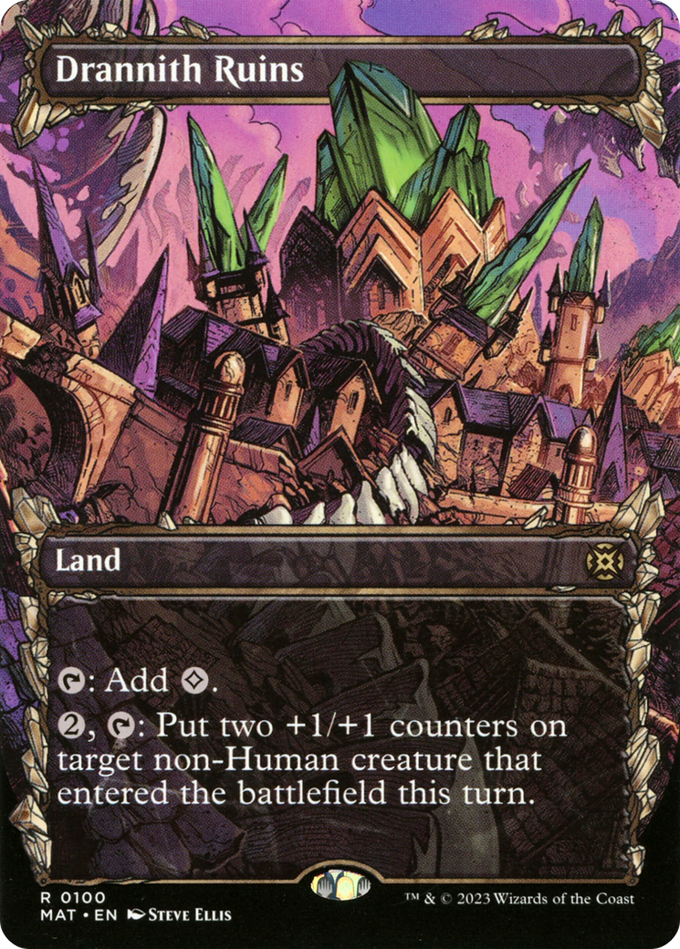 Drannith Ruins (Showcase) (MAT-100)  Foil - March of the Machine: The Aftermath: (Showcase) (Borderless)