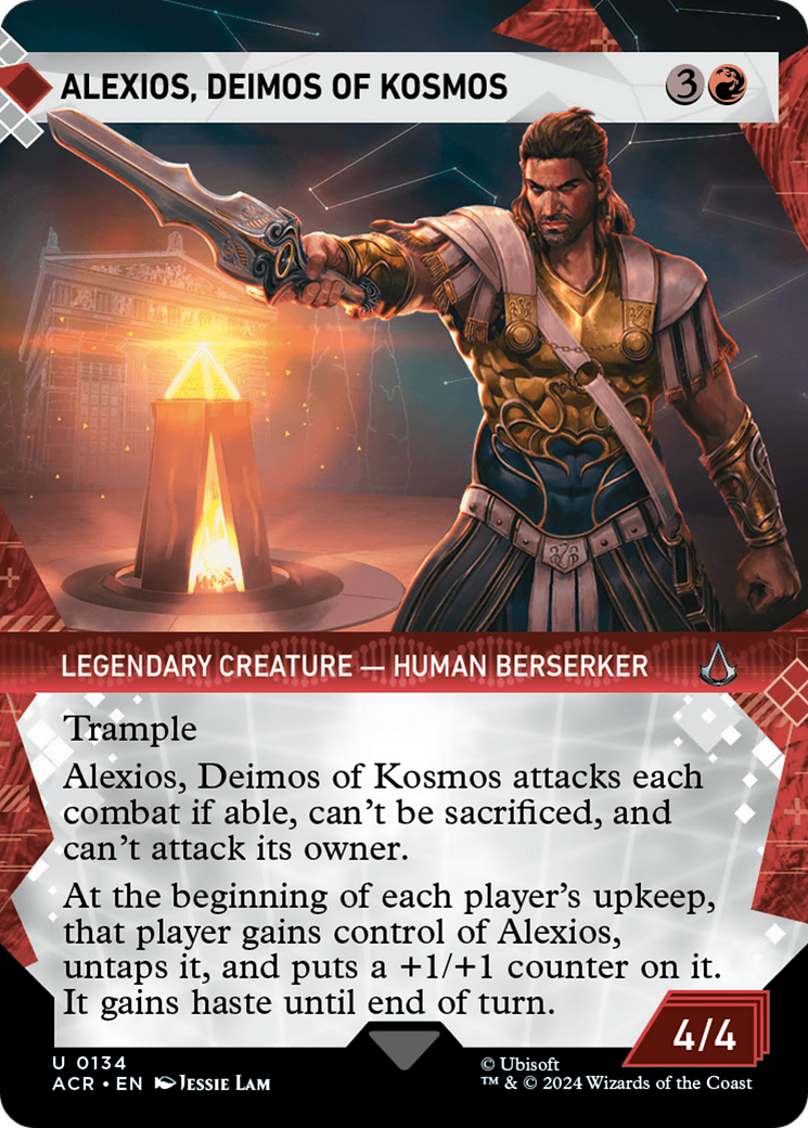 Alexios, Deimos of Kosmos (Showcase) (ACR-134)  Foil - Assassin's Creed: (Showcase) (Borderless)