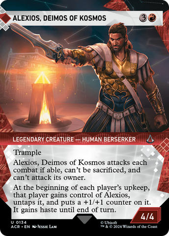 Alexios, Deimos of Kosmos (Showcase) (ACR-134)  Foil - Assassin's Creed: (Showcase) (Borderless)