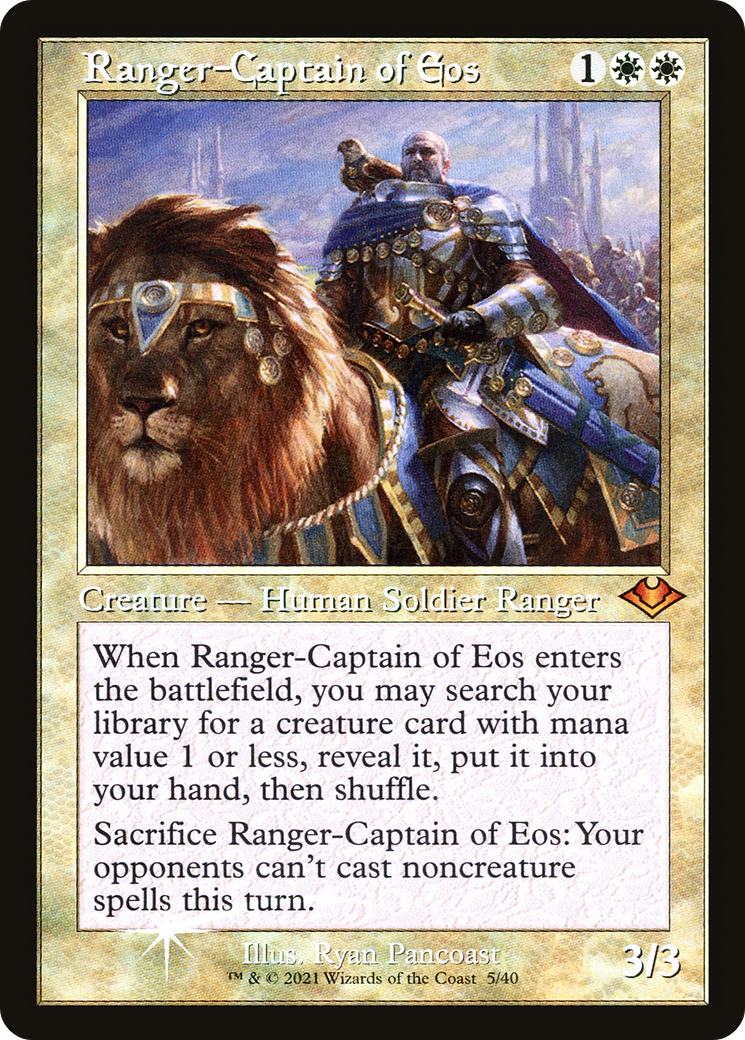 Ranger-Captain of Eos (Retro Frame) (MH1-005) - Modern Horizons 1 Timeshifts Etched Foil