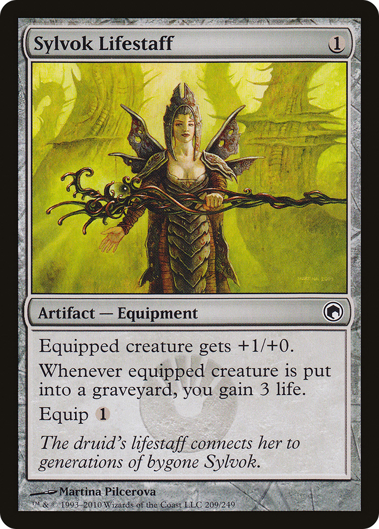 Sylvok Lifestaff (SOM-209)  Foil - Scars of Mirrodin