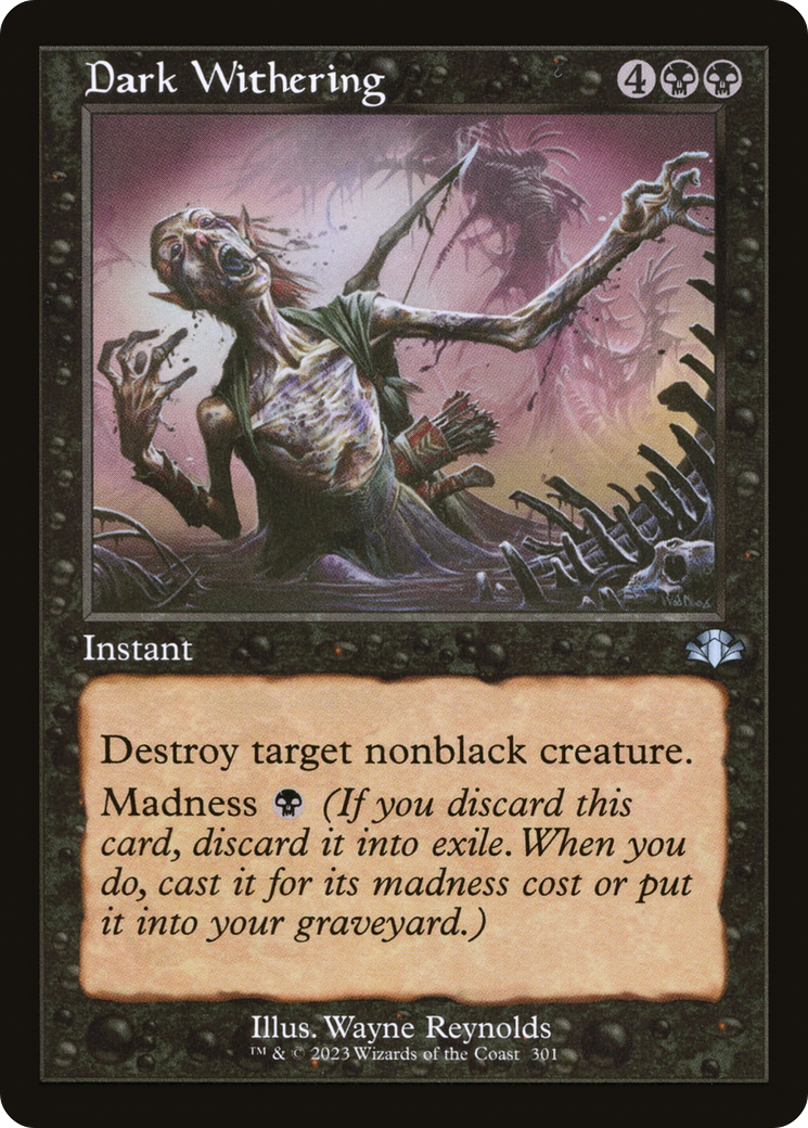 Dark Withering (Retro Frame) (DMR-301)  - Dominaria Remastered