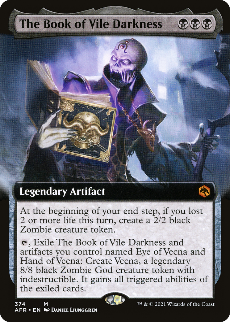 The Book of Vile Darkness (Extended Art) (AFR-374)  Foil - Adventures in the Forgotten Realms: (Extended Art)