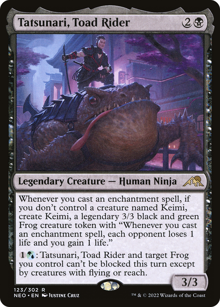 Tatsunari, Toad Rider (NEO-123)  Foil - Kamigawa: Neon Dynasty