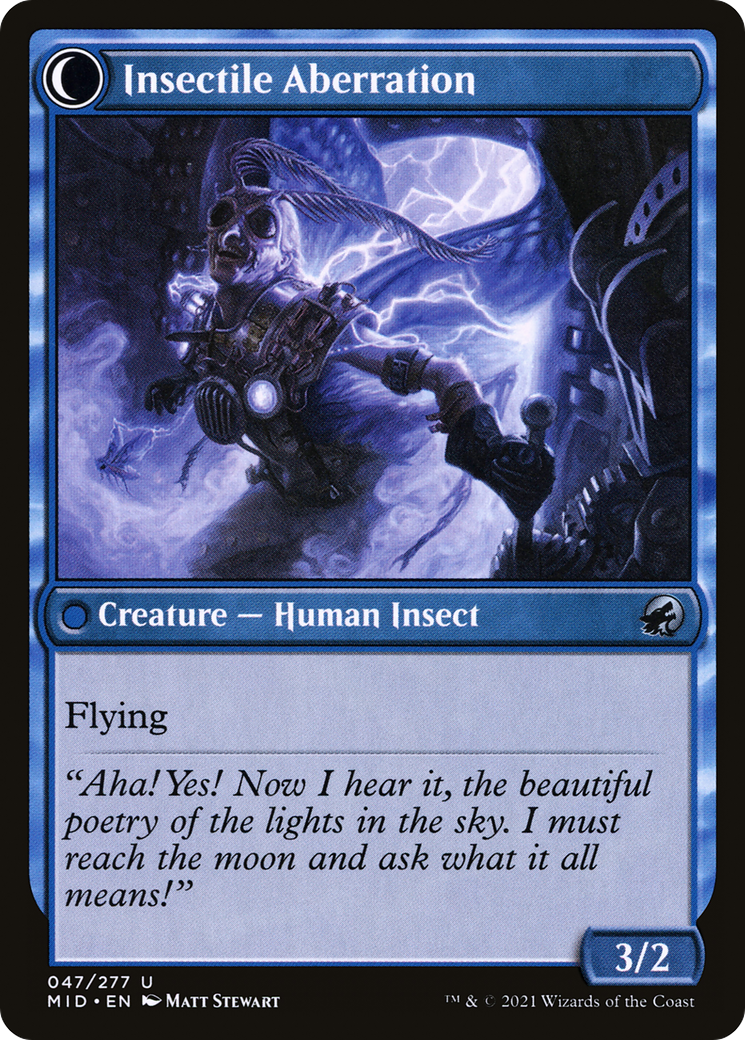 Delver of Secrets (MID-047)  Foil - Innistrad: Midnight Hunt: (Double Faced Transform)