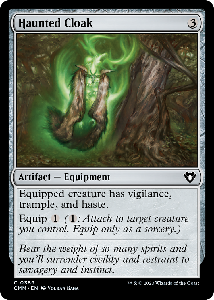 Haunted Cloak (CMM-389)  Foil - Commander Masters