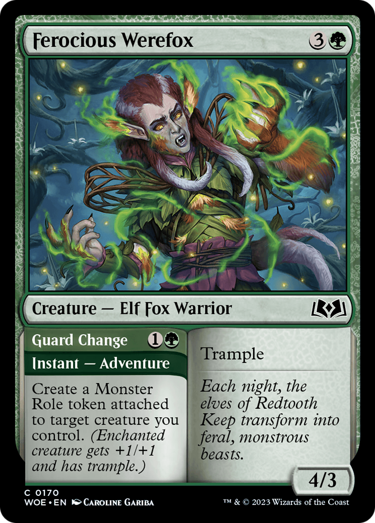 Ferocious Werefox (WOE-170)  Foil - Wilds of Eldraine