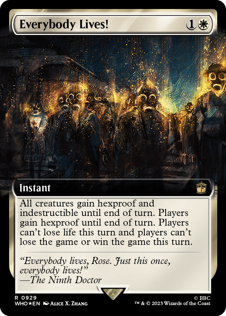Everybody Lives! (Extended Art) (Surge Foil) (WHO-929)  Foil - Doctor Who: (Extended Art)