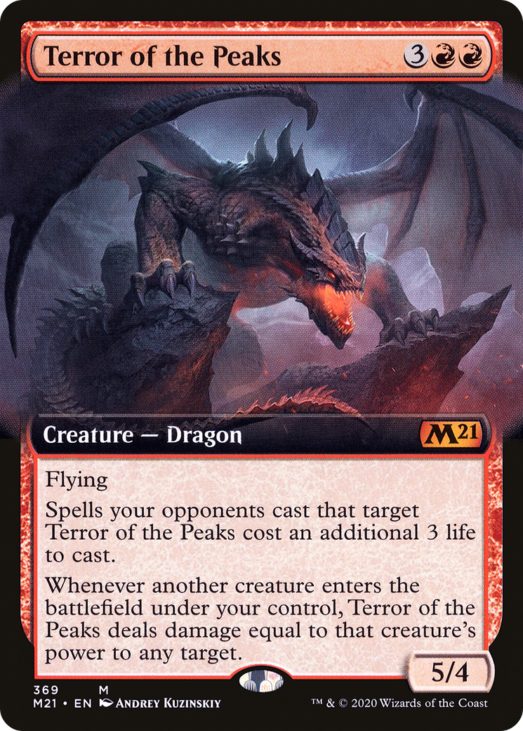 Terror of the Peaks (Extended Art) (M21-369)  Foil - Core Set 2021: (Extended Art)