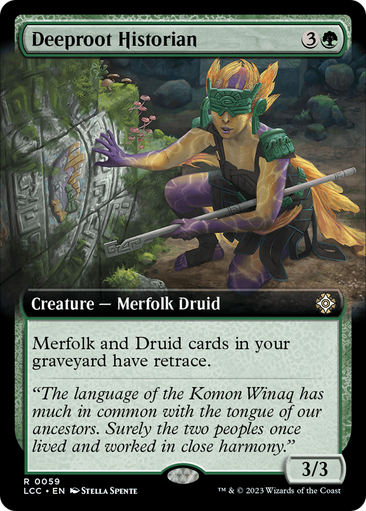 Deeproot Historian (Extended Art) (LCC-059)  - The Lost Caverns of Ixalan Commander: (Extended Art)