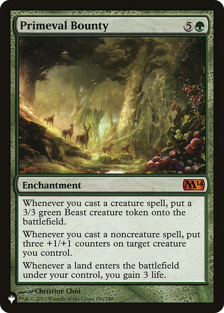 Primeval Bounty (LIST-190/249)  - The List