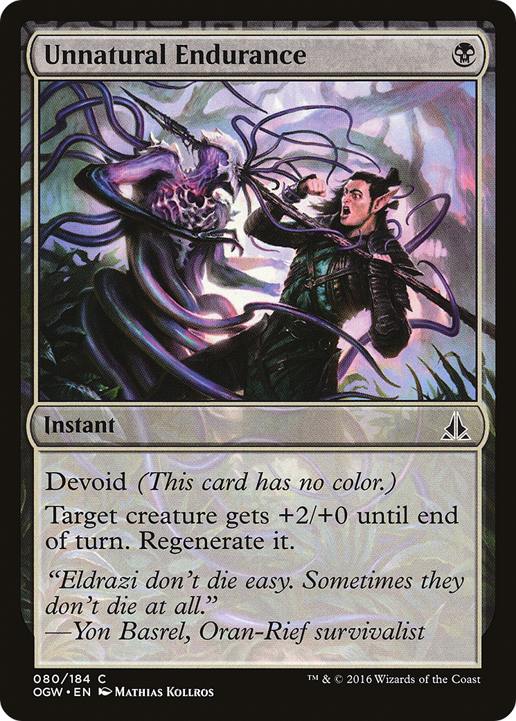 Unnatural Endurance (OGW-080)  Foil - Oath of the Gatewatch: (devoid)
