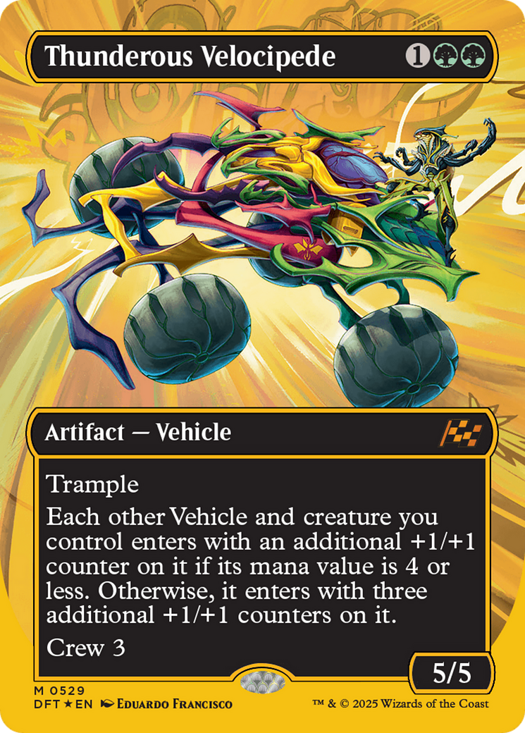Thunderous Velocipede (Borderless) (First-Place Foil) (DFT-529)  Foil - Aetherdrift