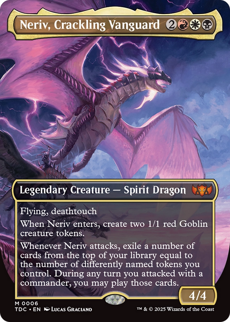 Neriv, Crackling Vanguard (Borderless) (TDC-006) - Commander: Tarkir: Dragonstorm (Borderless)